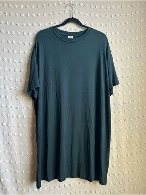Lucy & Yak Modal Blend Short Sleeve Shift Dress Sz L Black